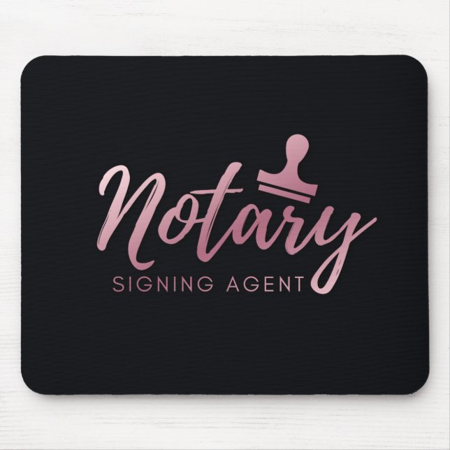 Notary Pink Mouse Mat (Front)