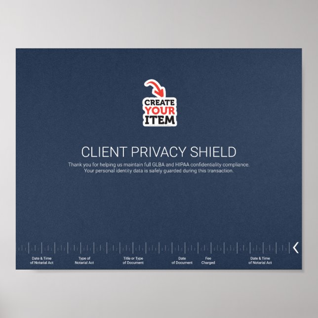 Notary Privacy Guard Shield NNA Journal Left Poster (Front)