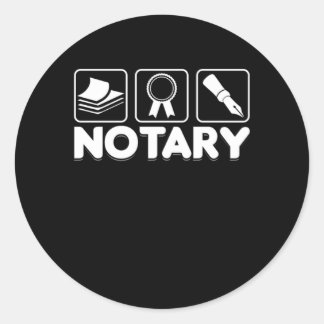 Notary Public Attorney Lawyer Notary Public Agency Classic Round Sticker