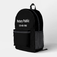 Notary Public Black White Phone Number Template