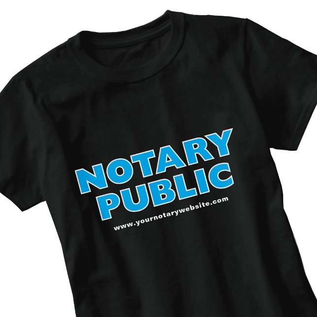 Notary Public Blue Black Personalised T-Shirt (Creator Uploaded)