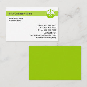 Notary Public Bold Modern Design Business Card
