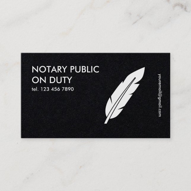 Notary Public Business Card (Front)