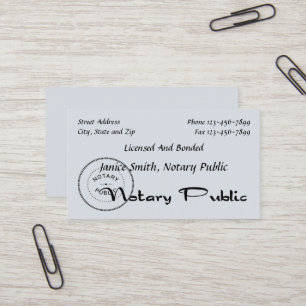 Notary Public Business Card