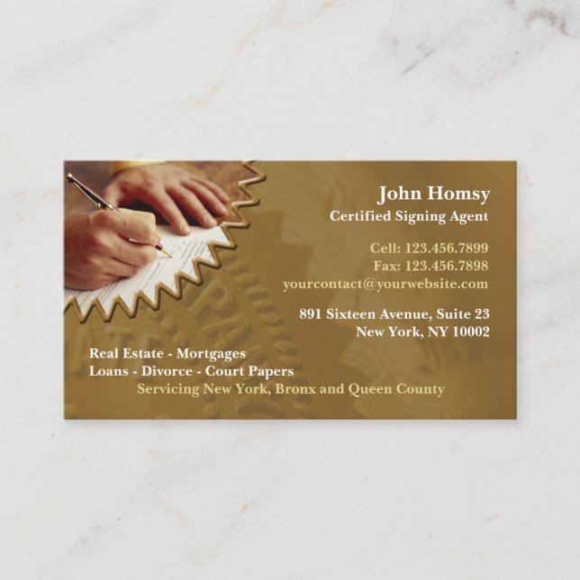 Notary Public Business Card (Front)