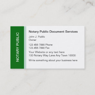 Notary Public Business Cards
