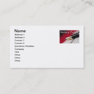 Notary Public Business Cards