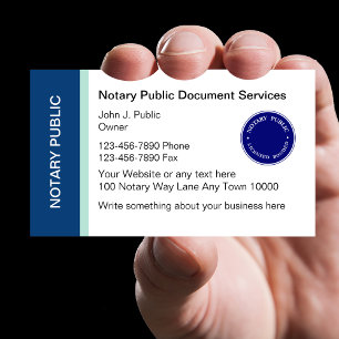 Notary Public Business Cards