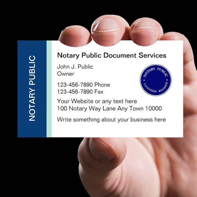 Notary Public Business Cards (Creator Uploaded)