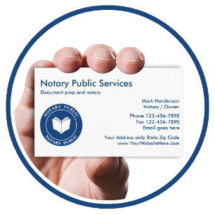 Notary Public Business Cards
