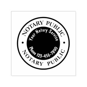 Notary Public Business Logo Template Self-inking Stamp