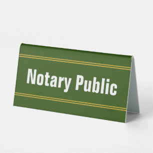 Notary Public Dark Green White Title Text Template