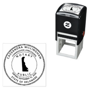 Notary Public Delaware Self-inking Stamp