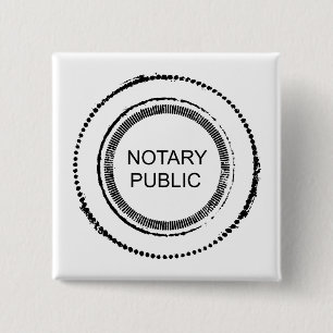 Notary Public Distressed Round Seal 15 Cm Square Badge