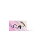 Notary Public Elegant Script Plain Black &  White 