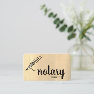 Notary Public Elegant Script Plain Business Card