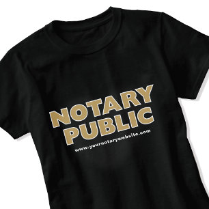 Notary Public Gold Black Editable Website T-Shirt