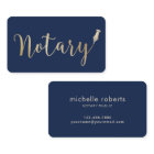Notary Public Gold & Navy Blue Professional