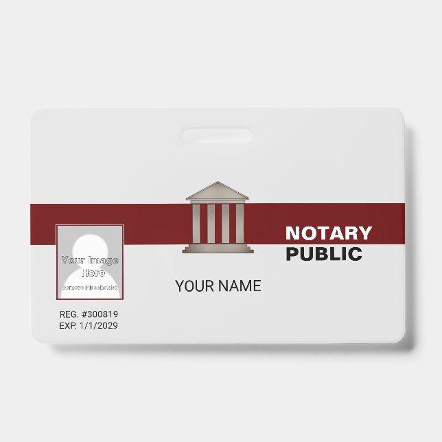 Notary Public ID Badge (Front)