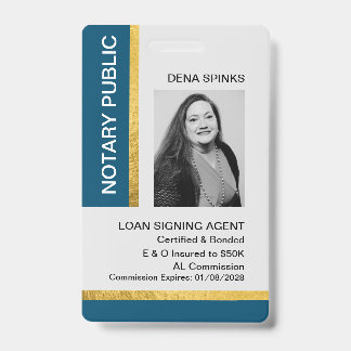 Notary Public ID Badge