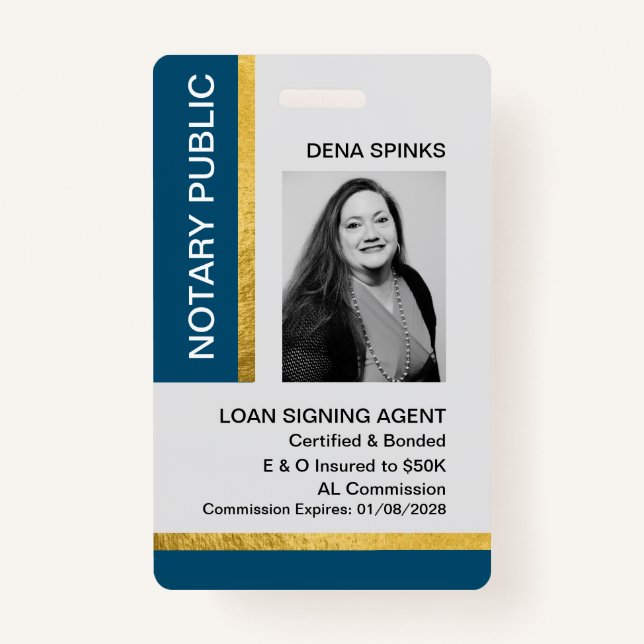 Notary Public ID Badge (Front)