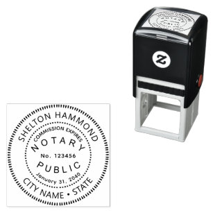 Notary Public Stamp Rubber Stamps Self Inking Stamps Zazzle UK