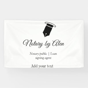 Notary public Loan signing agent add name address  Banner