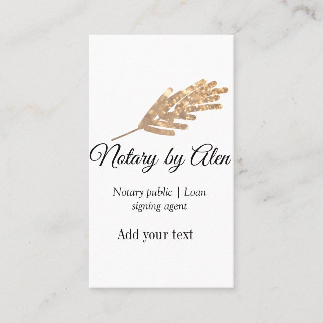 Notary public Loan signing agent add name address  Business Card (Front)