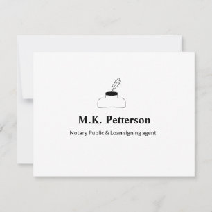 notary public loan signing agent add name address  card