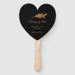 Notary public Loan signing agent add name address Hand Fan