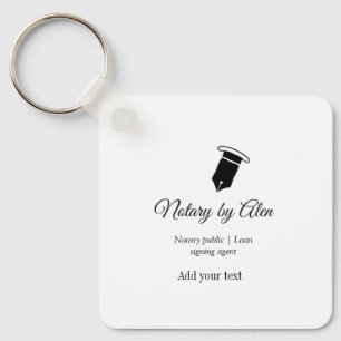 Notary public Loan signing agent add name address Key Ring
