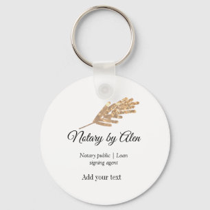 Notary public Loan signing agent add name address Key Ring