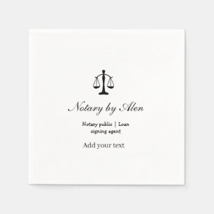 Notary public Loan signing agent add name address Napkin
