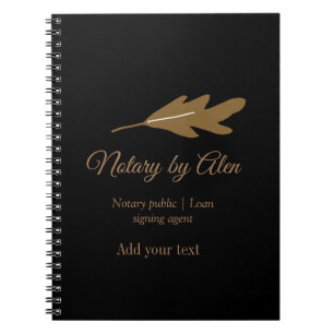 Notary public Loan signing agent add name address Notebook