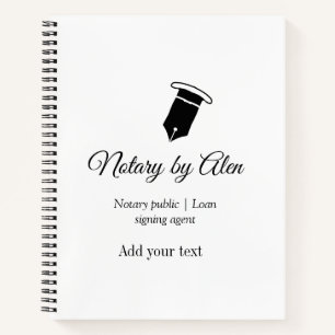 Notary public Loan signing agent add name address  Notebook