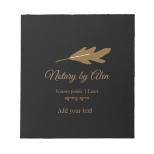 Notary public Loan signing agent add name address Notepad