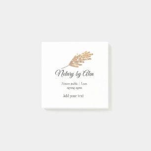 Notary public Loan signing agent add name address Post-it Notes