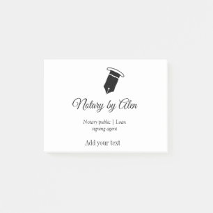 Notary public Loan signing agent add name address Post-it Notes