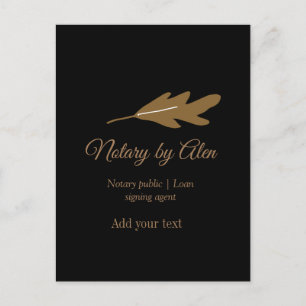 Notary public Loan signing agent add name address Postcard