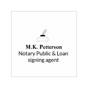 notary public loan signing agent add name address self-inking stamp