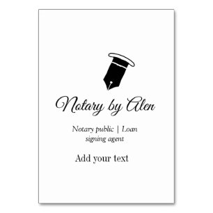 Notary public Loan signing agent add name address  Table Number