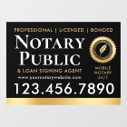 Notary Public Loan Signing Agent Black Gold