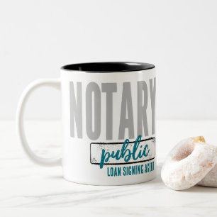 Notary Public Loan Signing Agent Customised Two-Tone Coffee Mug
