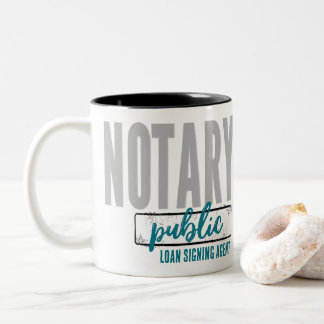 Notary Public Loan Signing Agent Customised Two-Tone Coffee Mug