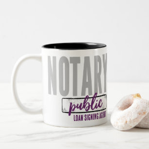 Notary Public Loan Signing Agent Customizable Two-Tone Coffee Mug