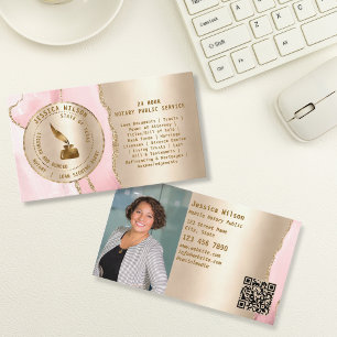 Notary Public Loan Signing Agent Flyer QR Code Business Card