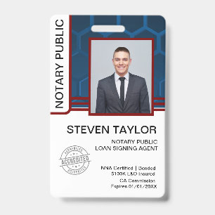 Notary Public Loan Signing Agent ID Badge