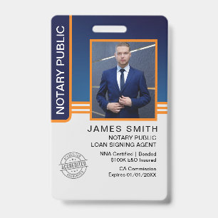Notary Public Loan Signing Agent ID Badge