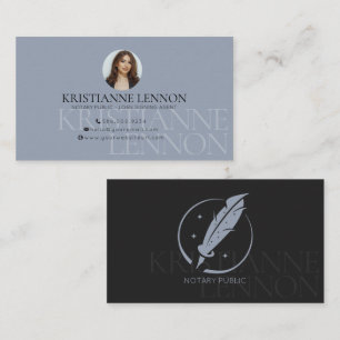 Notary Public/Loan Signing Agent - Modern Photo Business Card