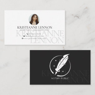 Notary Public -Loan Signing Agent - Modern, Photo  Business Card